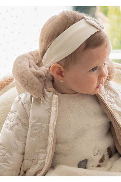 MAYORAL Beige Baby Girl Coat - Double Sided, Mol2454