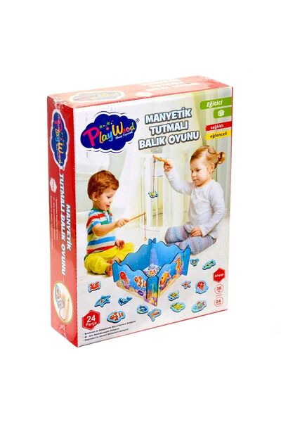 TOYFEST Wooden Playwood - Magnetic Fishing Game