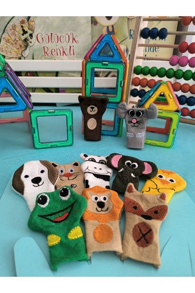 TOYFEST Finger Puppet Drama Game Activity Set of 10 - Animals