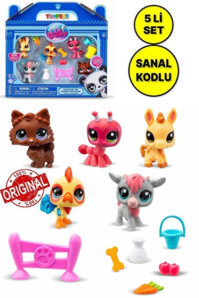 TOYFEST Littlest Pet Shop Minişler 5’li Figür Seti S1 - Minişler Çiftlikte - ...