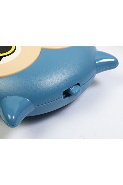 TOYFEST Hayvan Sesleri Çıkaran Işıklı Müzikli Baykuş Modelli İnteraktif Bebek Eğitici Tuşlu Oyuncak - Mavi
