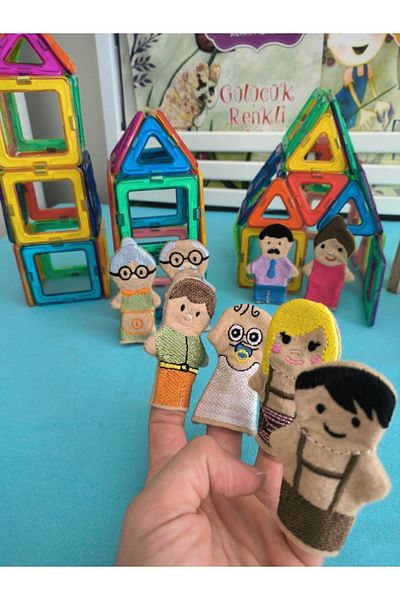 TOYFEST Finger Puppet Drama Game Activity Set of 10 - People Family Members