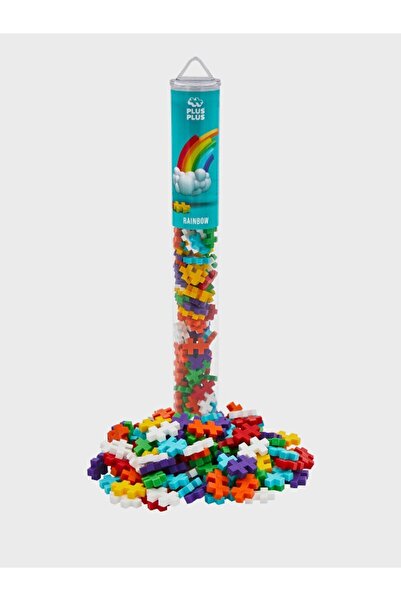 TOYFEST Plus - Plus Minecraft Temalı Silindir Kutuda Gökkuşağı Yapı Oyuncağı - Rainbow ( 100 Parça ) 4265