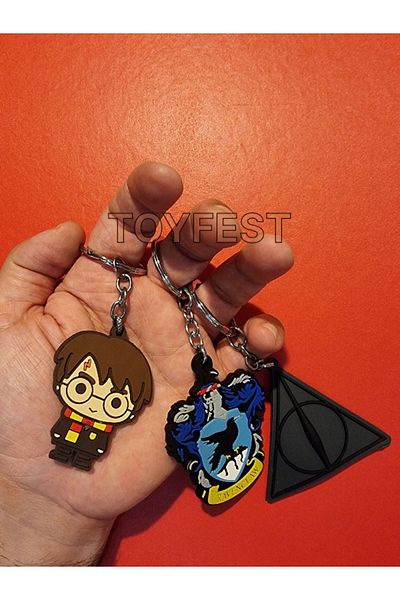 TOYFEST شخصيات هاري بوتر - هاري بوتر - روينكلاو - سلسلة مفاتيح ملحقة للحقيبة مكونة من 3 قطع من ديثلي هالوز