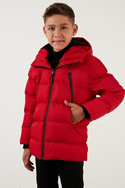 Lela Hooded Puffer Coat with Plush Lining and Zippered Pockets Boys' Coat 5760040