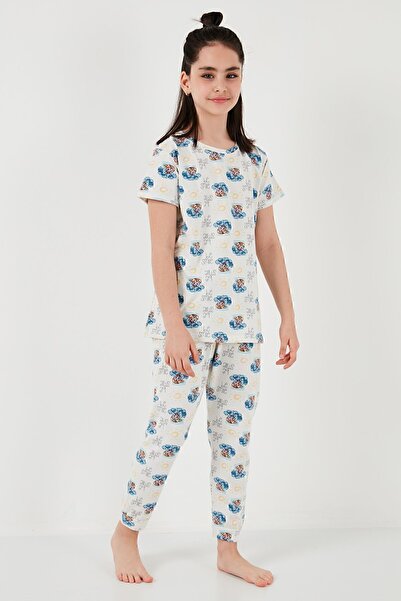 Lela 100% бавовна, велосипедна комір, короткий рукав, піжамний комплект для дівчаток, КОМПЛЕКТ 6651004