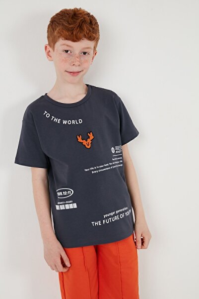 Lela Cotton Printed Crew Neck Short Sleeve Shorts Suit Boys' SET6212010