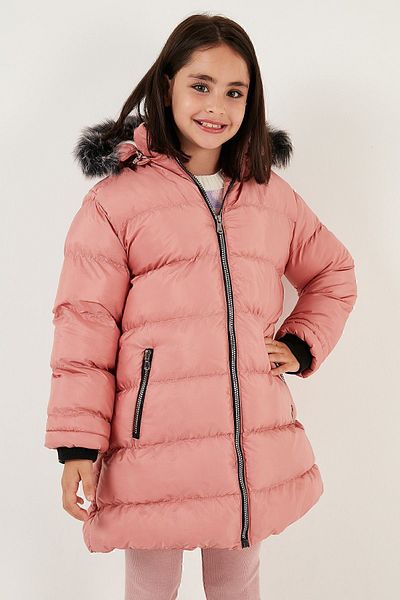 Lela Plush Lined Removable Hooded Water Resistant Coat Girl's COAT 5761910
