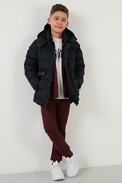 Lela Παλτό με βελούδινη επένδυση με κουκούλα για αγόρια 6031879