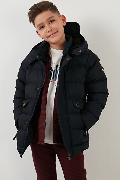 Lela Παλτό με βελούδινη επένδυση με κουκούλα για αγόρια 6031879