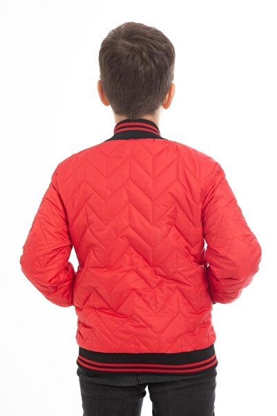 Firststops Erkek Çocuk  Kolej Yaka İçi Astarlı Su ve Rüzgar Geçirmez Fermuarlı Cep Mont Ceket