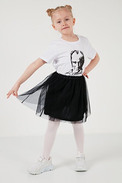 Lela Ataturk Printed Girls' Set - With Tutu Skirt, 23 Απριλίου-19 Μαΐου-29 Οκτώβριος-10 Νοέμβριος Επίδειξη, 6212