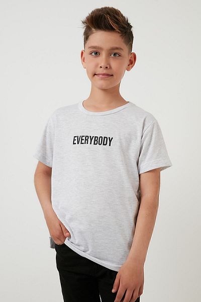Lela Tricou din bumbac cu decolteu ras cu imprimeu Tricou pentru baieti 6211016