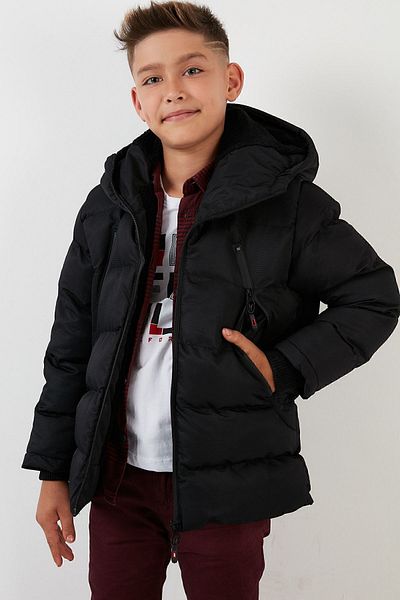 Lela Hooded Puffer Coat with Zipper Pockets Boys' Coat 5760040