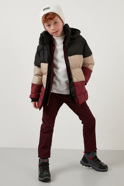 Lela Plush Lined Removable Hooded Puffer Coat Boy's COAT 57611967