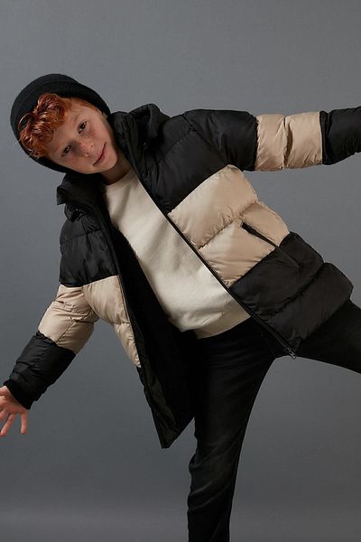 Lela Plush Lined Removable Hooded Puffer Coat Boy's COAT 57611967