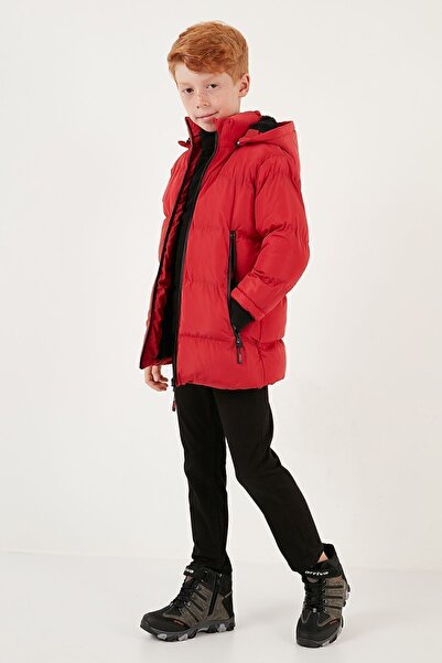 Lela Plush Lined Removable Hooded Puffer Coat Boys' Coat 5763038