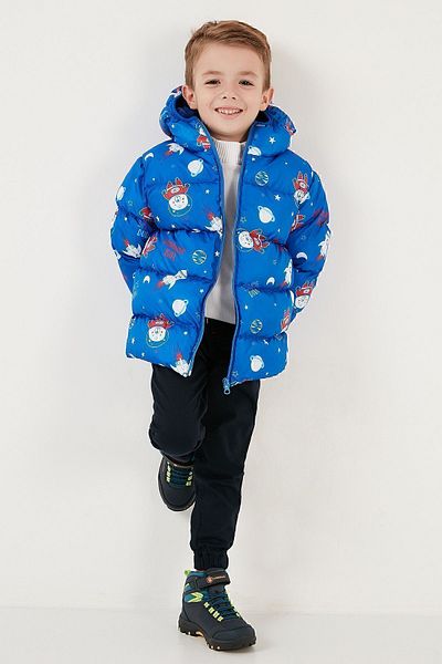Lela Chlapecký kabát - měkký fleece, kapuce, extra vycpaný 5763006