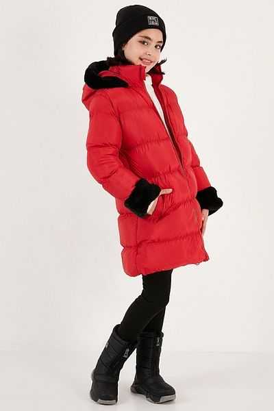 Lela Soft Lined Hooded Puffer Coat Girls' COAT 5761981