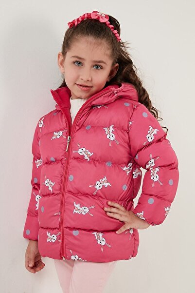 Lela Printed Soft Fleece Hooded Puffer Coat Girl's Coat 5763001