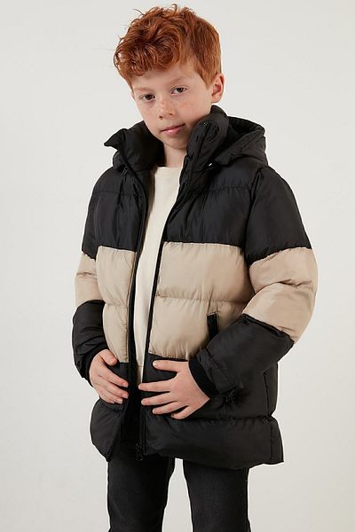 Lela Plush Lined Removable Hooded Puffer Coat Boy's COAT 57611967