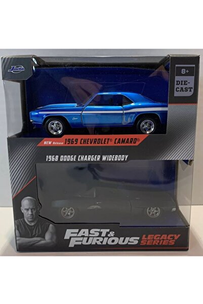 Jada F&F Legacy Series 1969 Chevrolet Camaro& 1968 Dodge Charger Widebody 1/3...