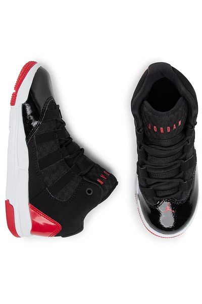 Nike Jordan Max Aura Boys Shoes Leather Genuine Leather High Top Children's Sports Shoes Black