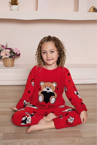 KAPİKİDS fleece children's pajamas