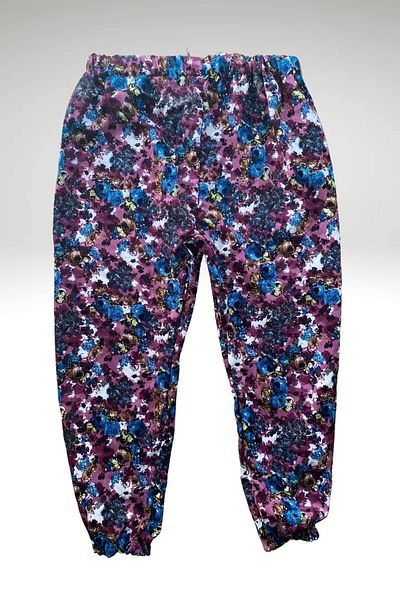 sinankardeşler Viscose Patterned Girl's Shalwar - Elastic