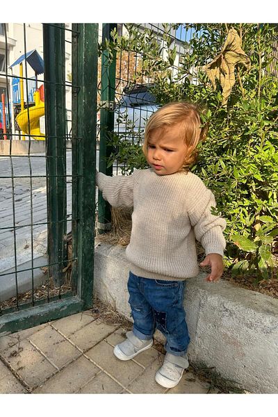 Babily 0-5 Years Unisex Knitwear Baby Sweater - Flexible Oversize