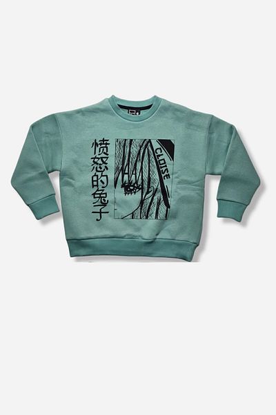 Cloise Sweat pentru fete cu imprimeu Anime Girl