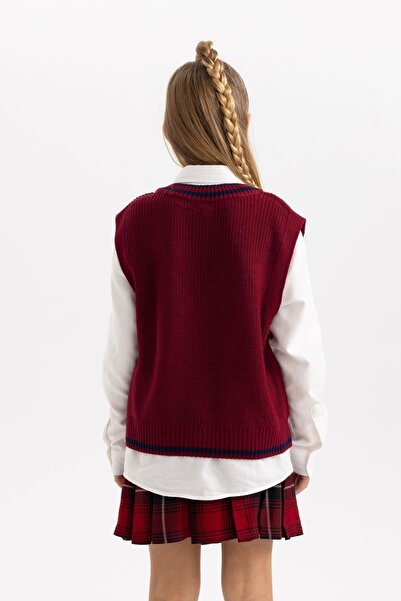 DeFacto V-Neck Girl's Sweater - A2296A823Wn