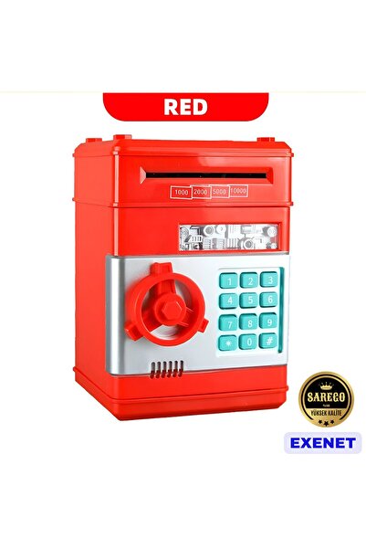 EXENET Şifreli ATM Kumbara Elektronik Para Kasası Çocuklara Güvenli Eğitici O...