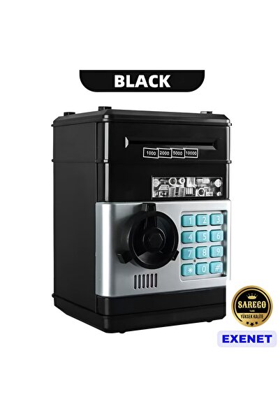 EXENET Şifreli ATM Kumbara Elektronik Para Kasası Çocuklara Güvenli Eğitici O...