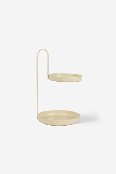 Genel Markalar İki Katlı Bej Metal Organizer - Aksesuar Ve Makyaj Düzenleyici...