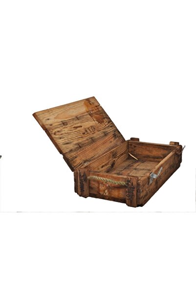 MAKER Dekoratif Mühimmat Sandığı - Malzeme Kutusu Çok Amaçlı Sandık Malzeme Sandığı 75 X 36.x 17