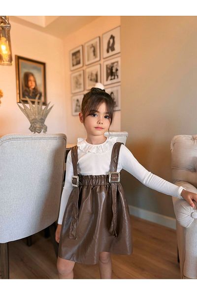 vera kids Δερμάτινο Σετ Σαλοπέτας για Παιδιά