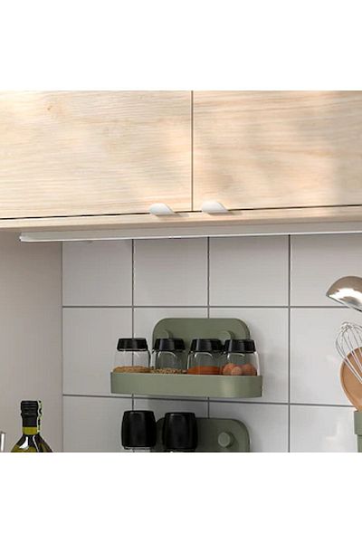 IKEA Öbonas 28x12 Cm Suction Cup Kitchen Wall Spice Rack Green