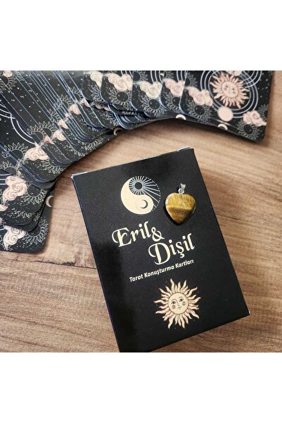 fırsatlar diyarı Eril Dişil Tarot Konuşturma Kartları Siyah & Kaplan Gözü Doğ...