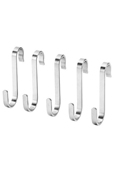 IKEA 5li Metal Kanca Kanca, Paslanmaz Çelik 6 Cm