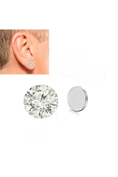 idolavm Zircon Stone Magnet Men's Earrings Couple Jewelry Accessory P24 T5