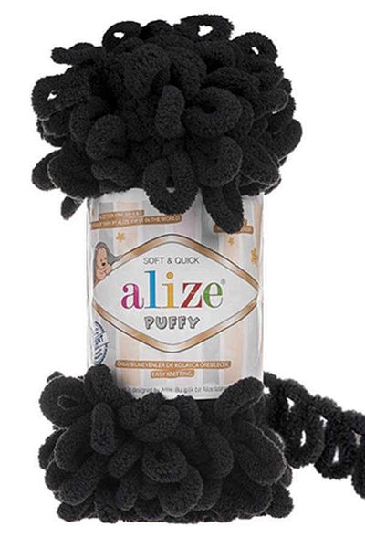 Alize 5 τεμάχια Black Puffy 1060