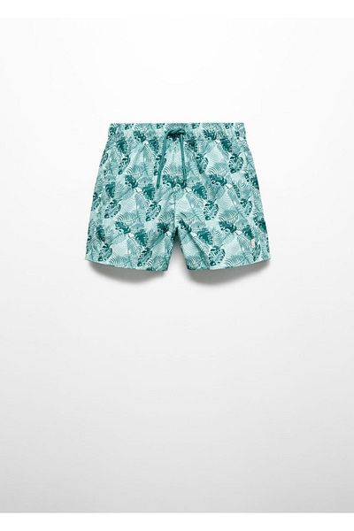 MANGO Kids Costum de baie verde pentru copii