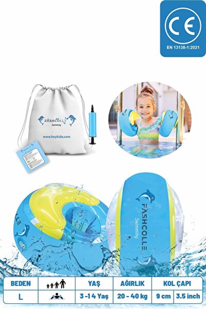Fashcolle Yuvarlak Yüzme Yardımcısı Şişme Deniz Kolluğu (L) 4-14 Yaş