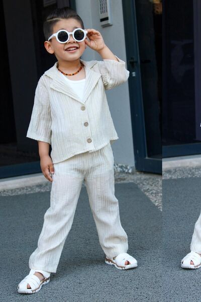 meqlife 2024 Boy's Y Set - Old Money Stone