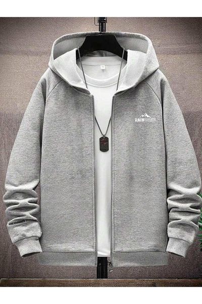 Afternoon Kids Gray''Rain'' Printed 3-Piece Tracksuit Set for Boys