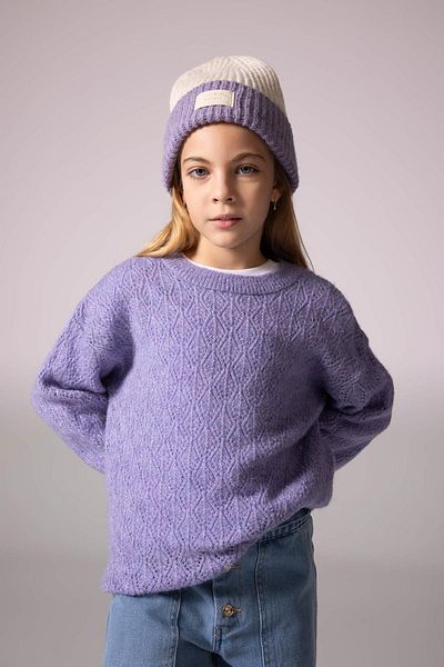 DeFacto Pulover pentru fete cu decolteu triplu B3865a823wn