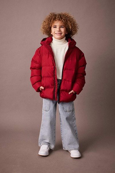 DeFacto Pufferjacke für Jungen – wasserabweisend, mit Kapuze, A2246a823wn
