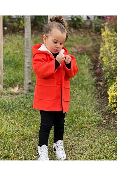 Süslüm Kids Orange Coat with Fleece