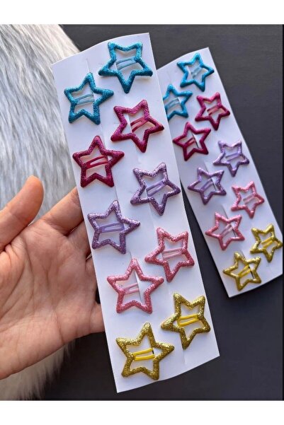 Nisankids Simli Yıldızlı Çıtçıt Toka 10 Adet